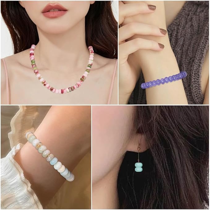 Songxi 5x8mm Natural Kyanite Stone Rondelle Beads, Gemstone - Image 6