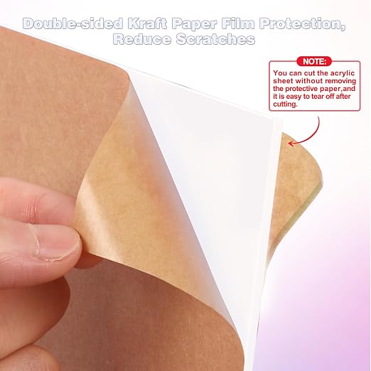 Adrattnay White Acrylic Sheets 1/8 Thick, Opaque Acrylic Sheets Acrylic Panel - Image 4