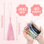 200pcs Bookmark Tassels Bulk 5 Inch Silky Soft Handmade Tassels - Image 2