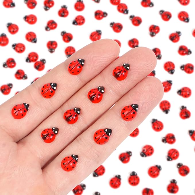 200pcs Mini Resin Ladybug Decor Tiny Ladybug by Unknown