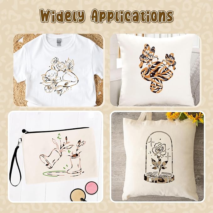 HTVSTD Leopard Heat Transfer Vinyl 16 Sheets 12×10in Iron on Vinyl | Animal - Image 4