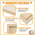 Barydat 24 Pcs Wood Panels for Painting 10'' x 10'' Unfinished Wood Canvas - Image 3