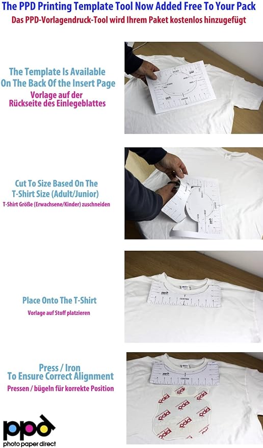 PPD 40 Sheets 8.5x11" Iron-on Heat Transfer Vinyl Paper Light Fabrics | Premium - Image 5