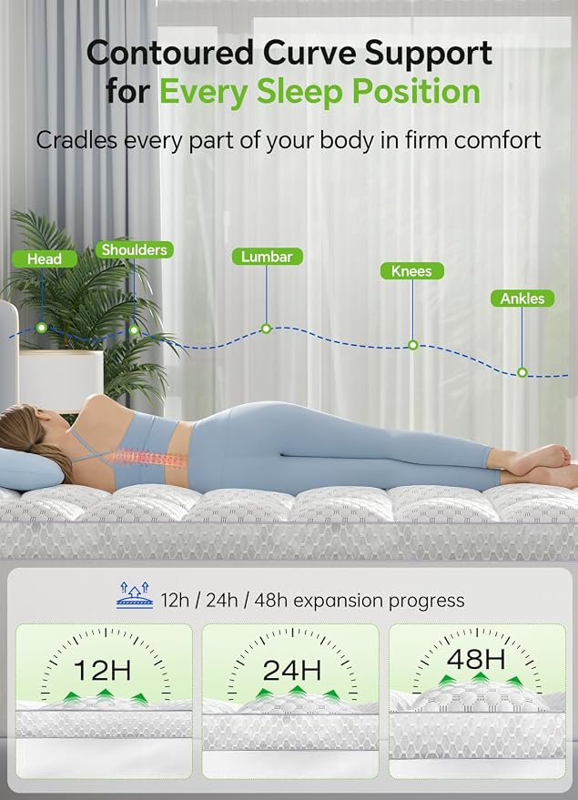 BEDELITE Queen Mattress Topper 3 Inch Thick Mattress Pad, Plush Pillow Top Bed - Image 5
