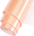 Blush Glitter HTV Heat Transfer Vinyl Roll 12inch x 5 ft by WOOGLITTER