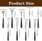 27 Pcs Palette Knife Set Stainless Steel Painting Knife Set Wood Handle Palette - Image 2