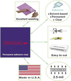 5 Purple Oracal 651 Vinyl Sheets, 12”x12” Purple Permanent Adhesive Backed - Image 4