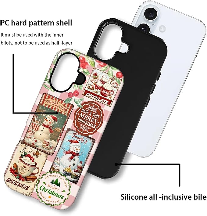 Case for iPhone 16, Scratch Resistant Hybrid Double Layer Hard Shell，Vintage - Image 2