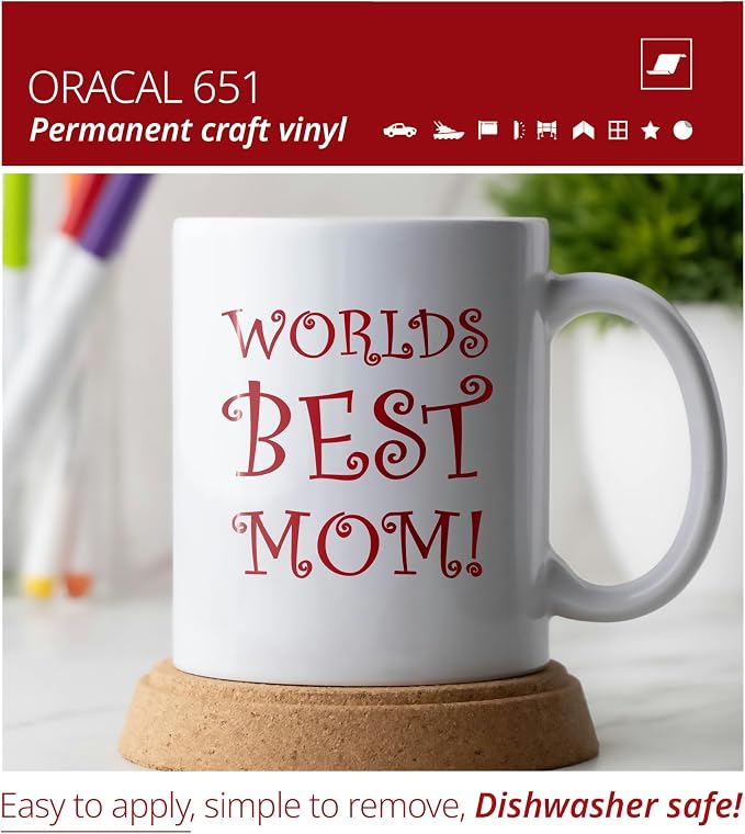 ORACAL 651 Gloss Red Permanent Vinyl Tape Roll – Premium Adhesive Film - Image 4