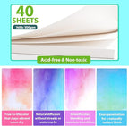 Soucolor Watercolor Paper Pad 9x12 140lb Cold Press 40 Sheets Art Supplies | - Image 4