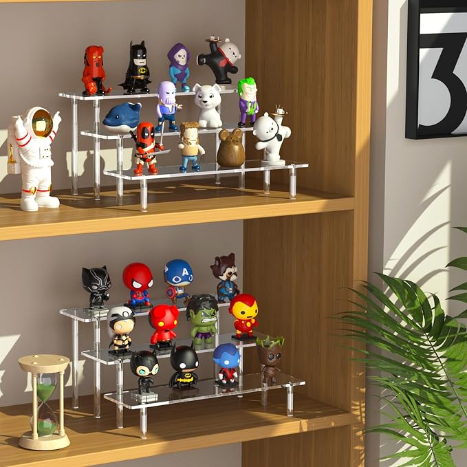 3 Tier Acrylic Display Risers, Large Perfume Organizer Stand | Clear Cupcake - Image 6