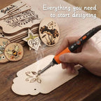 Zeadylaris Wood Burning Kit for Beginner- 81Pcs All-in-One Wood Burning Tool - Image 2