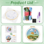 ERKOON Punch Needle Kit Adults Beginners, DIY Easy Landscapes Embroidery Set - Image 2