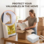 12"x12" Foam Wrap Sheets for Packing, 50 Pack Dish Packing Supplies for Moving - Image 5