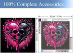 Meothan Diamond Art Kits for Adults, 5D DIY Heart Skull Diamond Painting Kits - Image 3
