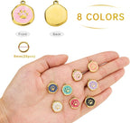 UAMOKANG 8pcs Mixed Color Enamel Round Charms - Image 2