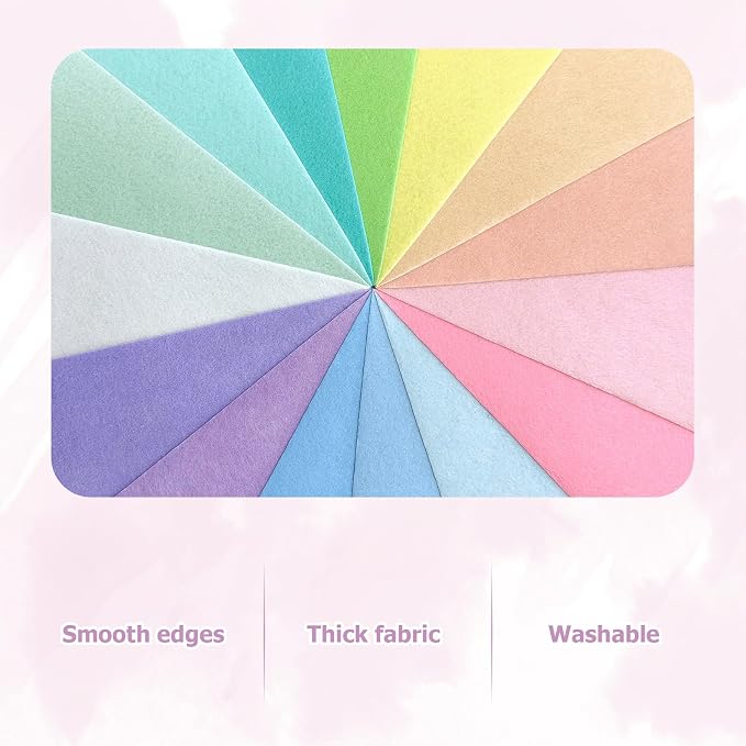 30Pcs Stiff Felt Sheets, 1.5mm Thick Felt Fabric Sheets | Non Woven Polyester - Image 4