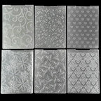 6 Pcs Plastic Embossing Folder Template Love Stars and Flowers Texture A6 Size by Unknown