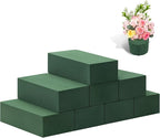 Tunnkit 8 Pcs Floral Foam Blocks, 5.5" L x 3.1" W x 1.7" H Green Wet Dry Flower by Tunnkit