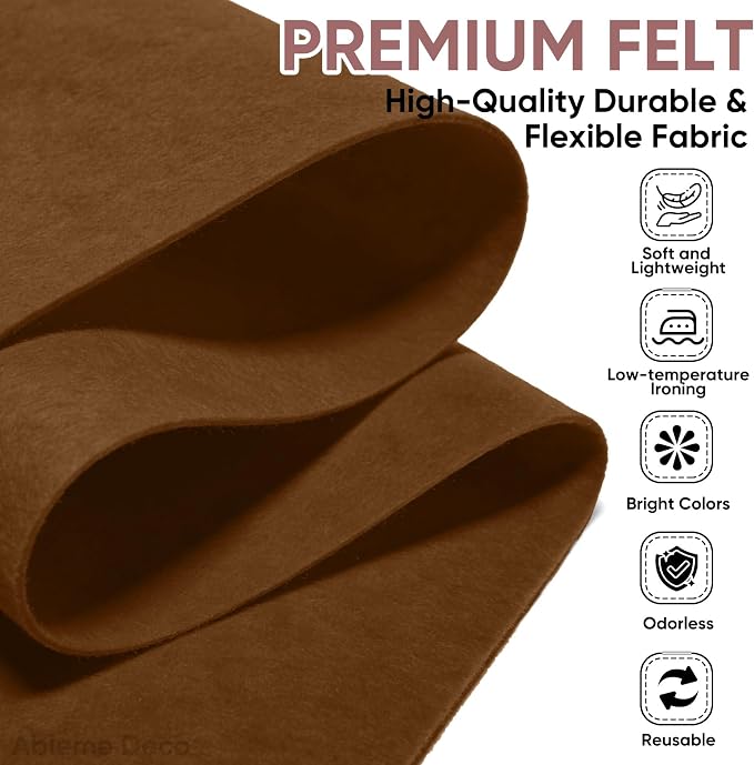 Soft Felt Fabric Sheet 18" x 36", 1.6mm Acrylic Craft Felt, Large Precut Sheet - Image 2