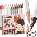 ARTISTRO 12 Skin Tones Acrylic Paint Markers by ARTISTRO