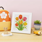 VIGEGU Tulip Cross Stitch Kits for Beginners, Flowers Stamped Cross Stitch for - Image 2