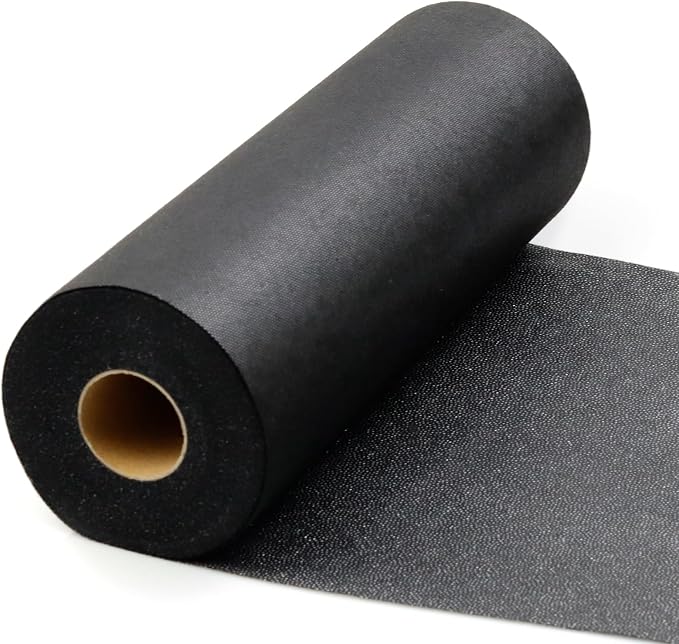 PLANTIONAL Medium Weight Black Iron-On Non-Woven Fusible Interfacing: 11.6" x by PLANTIONAL