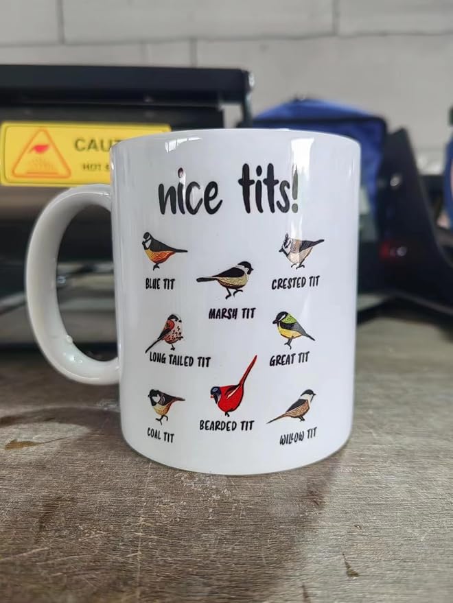 Jigfoxy Nice Tits Bird Mug, Funny Birds Coffee Mugs, Gifts - Image 2