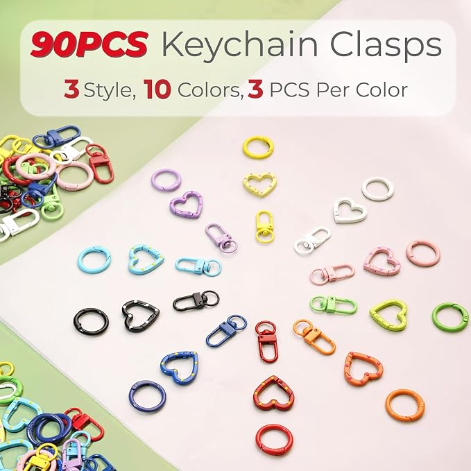 90PCS Keychain Clasp Set - Image 2