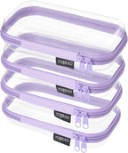 YQBRAO 4-Pack Clear Hard Shell Zipper Case, 1.2mm Ultra-Thick Diaper Bag by Unknown