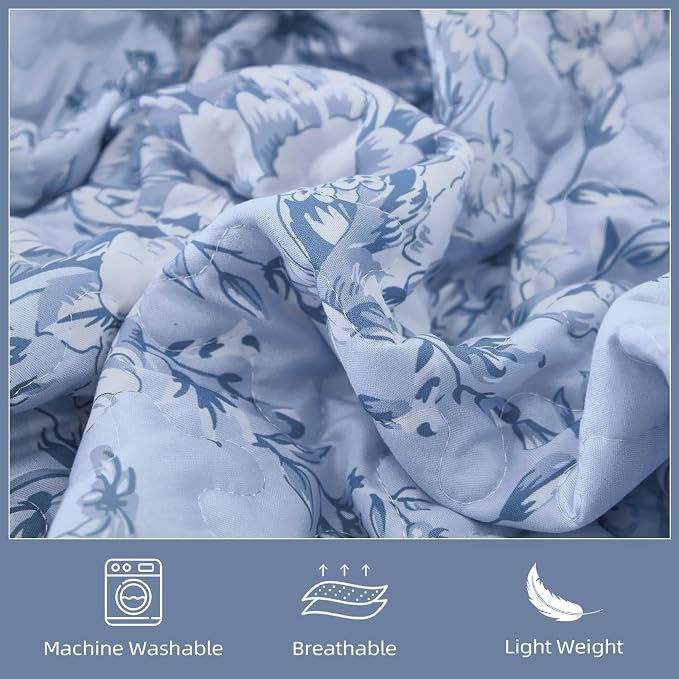 WONGS BEDDING Quilt King Size, Botanical Quilt - Image 5