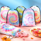 Zhengmy Tie Dye Party Favor Bags 10 x 7 Inch Candy Goodies Treat Bags - Image 4