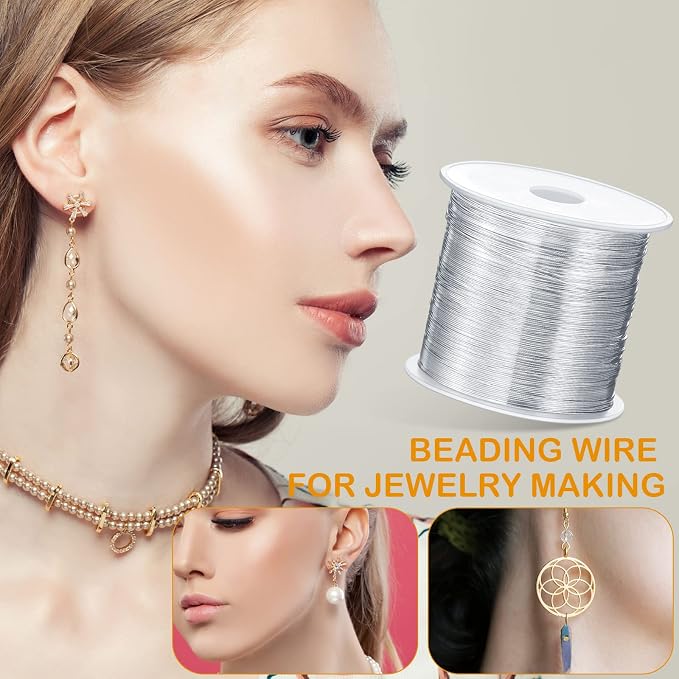 Funrous 5 Rolls 5 Size Jewelry Wire 18, 26 Gauge Copper Wire Kit Jewelry - Image 5