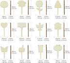 60 pcs 12 Styles Forest Theme Unfinished Wood Cutout Charms Butterfly Heart - Image 2