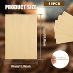 15 Pack Basswood Sheets 1/8 x 12 x 16 Inch, 3mm Plywood Sheets - Image 2