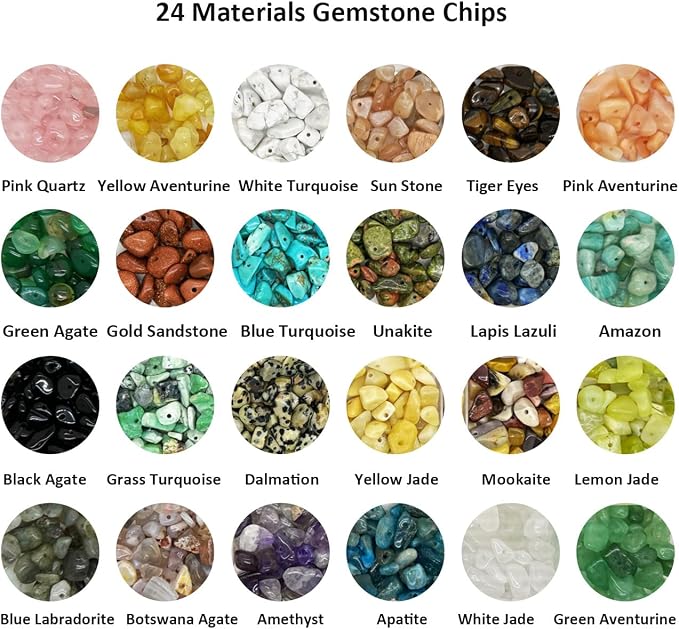 Gemstone Chips Beads DIY Jewelry Making, Healing Engry Crystals Polishing - Image 2