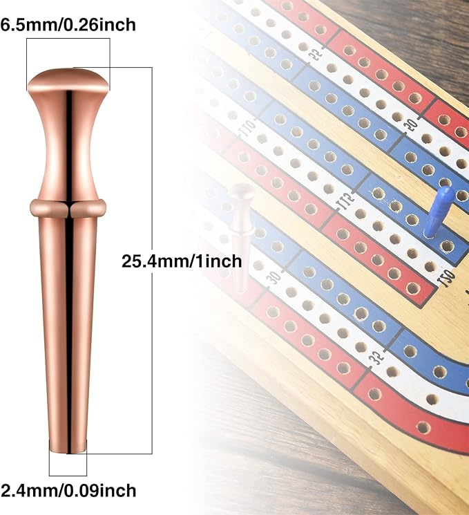 Lewtemi 120 Pieces Metal Cribbage Pegs Board Pegs 4 Colors Fit 1/8 Holes - Image 2