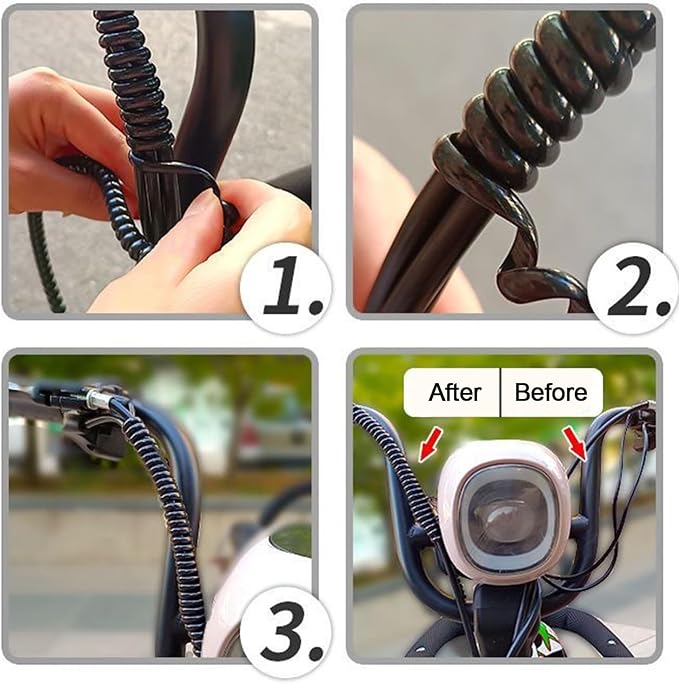 3.28ft – 1/4 inch Motorcycle TPU Wire Loom, Bicycles Flexible Cable Cover - Image 8