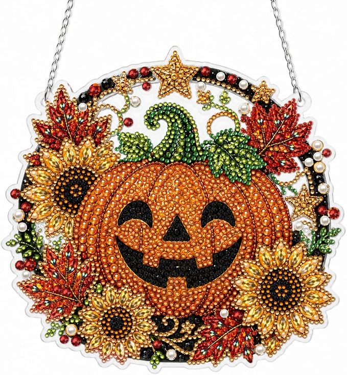 JJFox Diamond Art Hanging Kit for Adult, Special Shaped Rhinestone, DIY Acrylic by JJFox