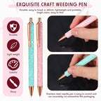 Epakh 2 Pieces Weeding Pen Vinyl Pen Pin Weeding Tool Fine Point Glitter Metal - Image 6