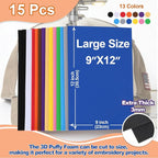 JIYUANCH 15pcs 3mm Embroidery Foam - Image 2