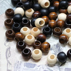200Pcs Large Hole Natural Wood Beads, BetterJonny 20mm Rondelle Round Wooden - Image 3