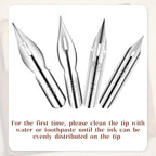14 Pcs Calligraphy Nibs Dip Pen Nibs Holders - Image 3