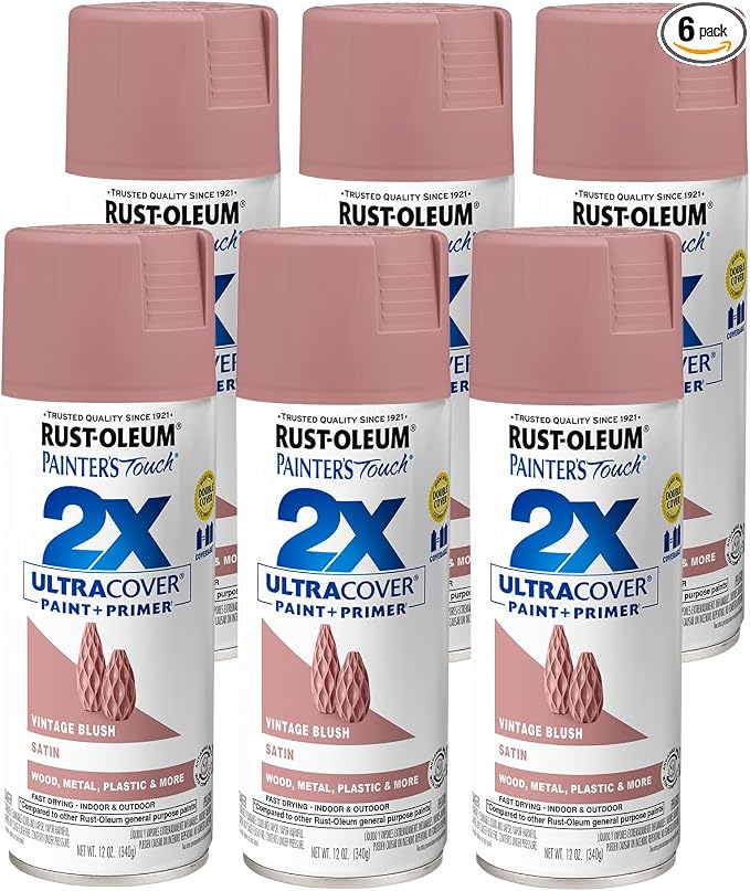 Rust-Oleum Painter's Touch 2X Ultra Cover Spray Paint, Satin Vintage Blush | by Rust-Oleum