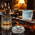 Rotating Whiskey Glass with Large Ice Ball Mold, Single Spinning Crystal - Image 8