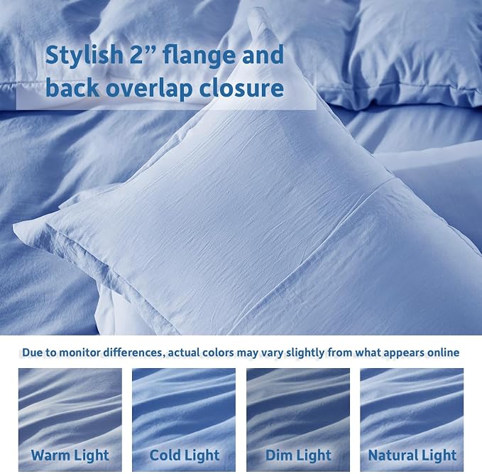 Nestl Calm Blue Duvet Cover King Size - Image 8