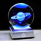 Ornalrist 3D Saturn Crystal Ball, Outer Space Planet Lamp by Ornalrist