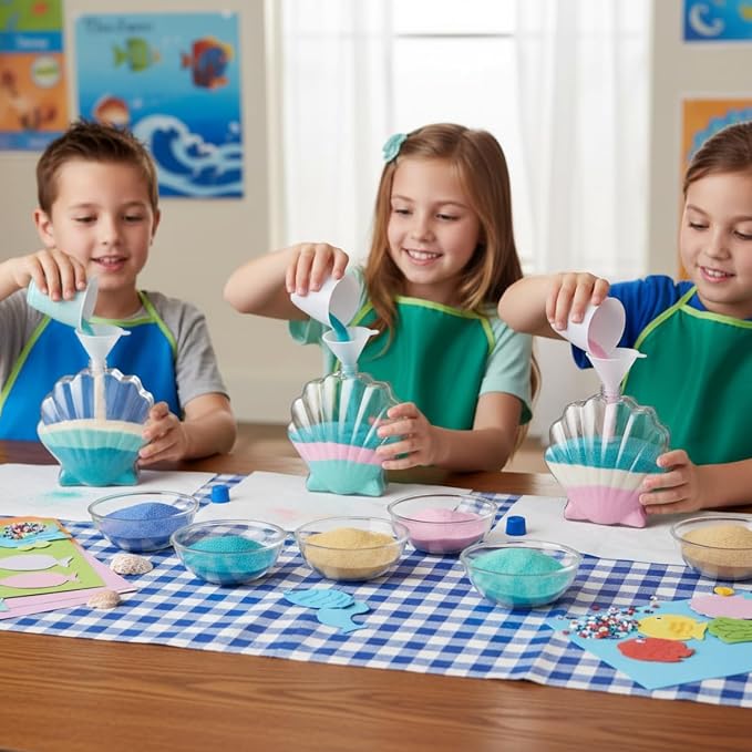 Fun Express Seashell Shaped Sand Art Bottle - Image 5
