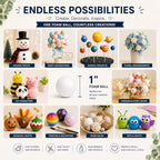 Evershine 100 Pack 1 Inch Craft Foam Ball - Image 4