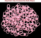 Keychain Clasp Keychain Clip Accessories Bulk 60pcs Colorful Lobster Claw Clasps - Image 2